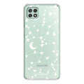 LoveCases Samsung Galaxy A22 5G Gel Case - White Stars And Moons