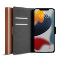 Olixar Genuine Leather Wallet Brown Case - For iPhone 13