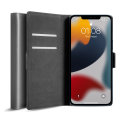Olixar Genuine Leather Grey Wallet Case - For Apple iPhone 13
