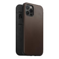 Nomad Horween Leather Modern Folio Brown Case - For iPhone 13 Pro Max
