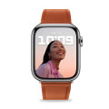 Olixar Genuine Leather Brown Strap - For Apple Watch Series 7 41mm