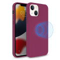 Olixar MagSafe Compatible Soft Silicone Plum Case - For iPhone 13 Mini