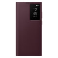 Official Samsung Smart View Flip Cover Burgundy Case - For Samsung Galaxy S22 Ultra