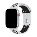 Olixar Rice White and Black Double Silicone Sports Strap (Size L) - For Apple Watch Series 3 42mm