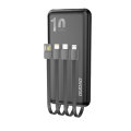 Duado 37W 10000mAh Universal Power Bank with USB, USB-C and Lightning Cables