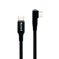 Olixar Black 1.5m L Shaped USB-C to C Right-Angled Braided Charge and Sync Cable - For MacBook Air 15