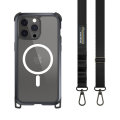 SwitchEasy Odyssey+ Metal Black MagSafe Case with Strap - For iPhone 15 Pro Max