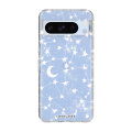 LoveCases White Stars And Moons Glitter Case - For Google Pixel 8 Pro