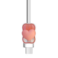 LoveCases Pink Heart Cable Protector