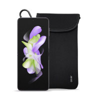 Olixar Black Shock and Impact Resistant Neoprene Pouch with Card Slot - For Samsung Galaxy Z Flip 6
