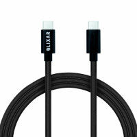 Olixar 100W 1.5m Braided USB-C To C Charge & Sync Black Cable - For Samsung Galaxy S25 Ultra
