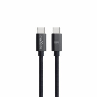 MaxLife 100W 2m Braided USB-C to C Charge & Sync Cable - Black