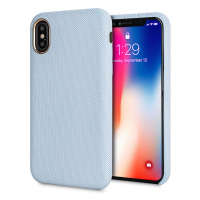 LoveCases iPhone X Gel Case - Pretty in Pastel Blue Denim Design