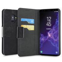 Olixar Leather-Style Samsung Galaxy S9 Wallet Stand Case - Black
