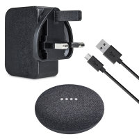 Google Home Mini Power Adapter and 1m Cable - Charcoal Black