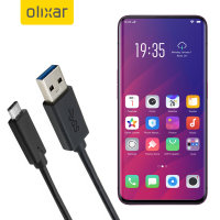 Olixar USB-C Oppo Find X Charging Cable - Black 1m
