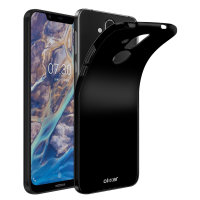 Olixar FlexiShield Nokia 8.1 Gel Case - Solid Black