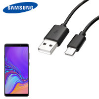Officiële Samsung USB-C Galaxy A9 2018 Oplaadkabel - Zwart