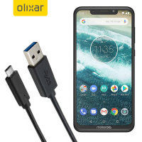 Olixar USB-C Motorola One Charging Cable - Black 1m