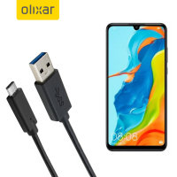 Olixar USB-C Huawei P30 Lite Charging Cable - Black 1m