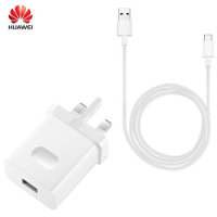 Official Huawei P30 Pro SuperCharge 40W Mains Charger & USB-C Charge & Sync Cable - White