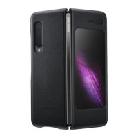 Official Samsung Galaxy Fold 5G Genuine Leather Cover Case - Black