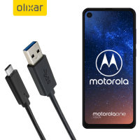 Olixar USB-C Motorola One Vision Charging Cable - Black 1m