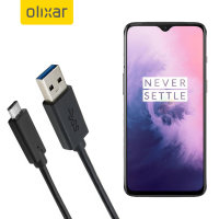 Olixar USB-C OnePlus 7 Charging Cable - Black 1m