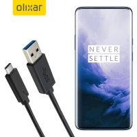 Olixar USB-C OnePlus 7 Pro Charging Cable - Black 1m