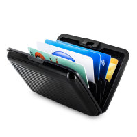 Olixar Hard Shell RFID Accordion Card Wallet for 10 Cards - Black