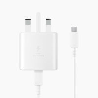Official Samsung 45W Fast Wall Charger & 1m USB-C to C Cable - White