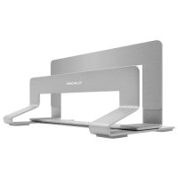 Macally Universal Vertical Laptop Stand 13"-17" - Aluminium Silver