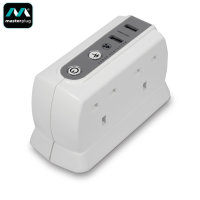 Masterplug Dual USB W/ 4 Socket Surge Protected 2m Extension - UK Plug