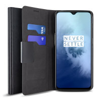 Olixar Leather-Style OnePlus 7T Wallet Stand Case  - Black