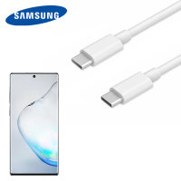 Official Samsung Note 10 Plus USB-C to USB-C Delivery Cable 1m - White