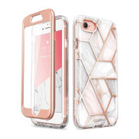i-Blason Cosmo iPhone SE 2020 Slim Case & Screen Protector - Marble