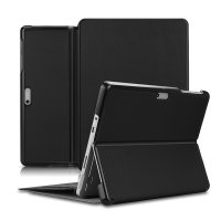 Olixar Leather-style Microsoft Surface Go 1 Folio Stand Case - Black