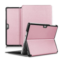 Olixar Leather-style Microsoft Surface Go 1 Folio Stand Case Rose Gold