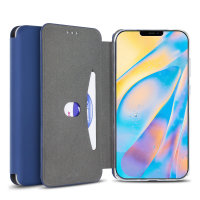 Olixar Soft Silicone iPhone 12 Wallet Case - Midnight Blue