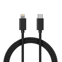 Olixar 18W Braided Lightning To USB-C Charging Cable - 1.5m Black
