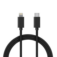 Olixar Braided Lightning to USB-C Charging Cable - 1.5m Black