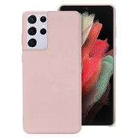Olixar Pastel Pink Soft Silicone Case - For Samsung Galaxy S21 Ultra