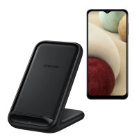 Official Samsung Galaxy A12 Wireless Fast Charging Stand EU Plug 15W - Black