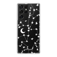 LoveCases White Stars And Moons Gel Case - For Samsung Galaxy S21 Ultra