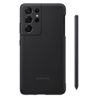 Official Samsung Black Silicone Case With S Pen - For Samsung Galaxy S21 Ultra