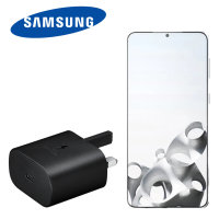 Official Samsung Black 25W PD USB-C Charger - For Samsung Galaxy S21 Plus