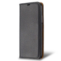 Samsung Galaxy A12 Leather-Style Wallet Stand Case - Black