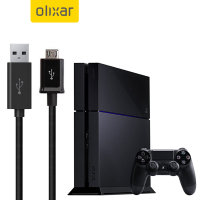 Olixar PlayStation 4 Micro USB Charging Cable - 1m - Black
