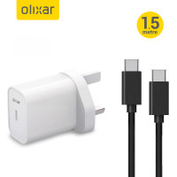 Olixar 20W USB-C to C Fast Charger For iPad - White/Black