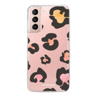 LoveCases Clear Gel Case With Colourful Leopard Pattern - For Samsung Galaxy S21 FE